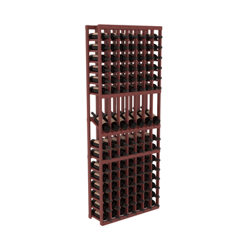 InstaCellar - 7 Column Display Row Rack in Grand Mahogany Cherry stained with WineSafe™ Satin Sealant