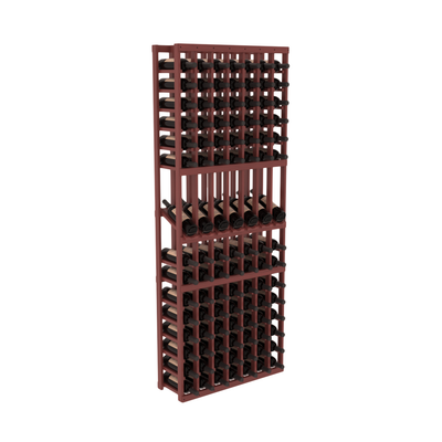 InstaCellar - 7 Column Display Row Rack in Grand Mahogany Cherry stained with WineSafe™ Satin Sealant