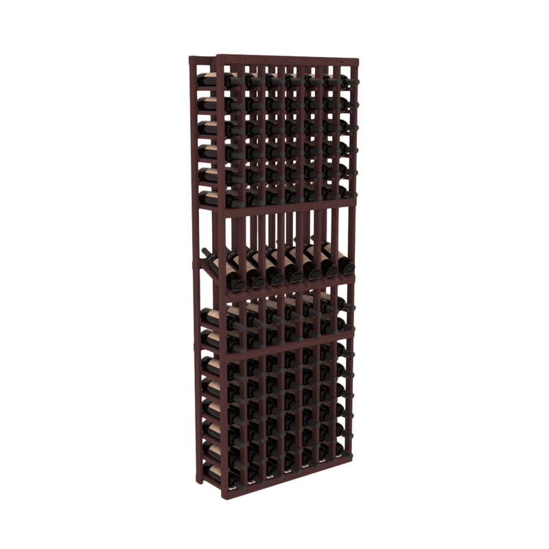 InstaCellar - 7 Column Display Row Rack in Grand Mahogany Walnut stained without WineSafe™ Satin Sealant