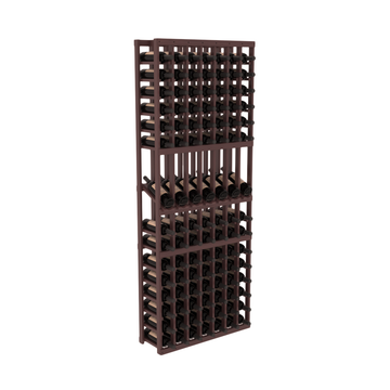 InstaCellar - 7 Column Display Row Rack in Grand Mahogany Walnut stained with WineSafe™ Satin Sealant