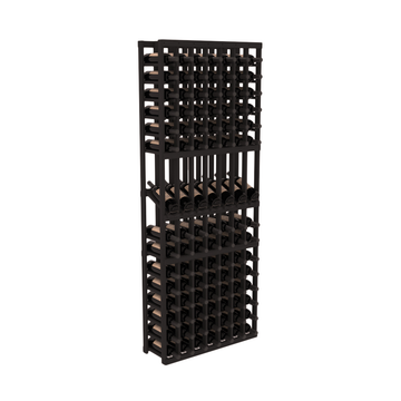 InstaCellar - 7 Column Display Row Rack in Grand Mahogany Black stained without WineSafe™ Satin Sealant