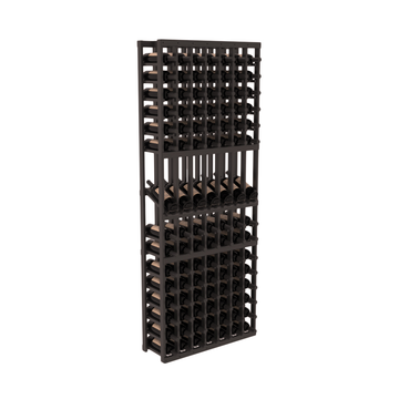 InstaCellar - 7 Column Display Row Rack in Grand Mahogany Black stained with WineSafe™ Satin Sealant