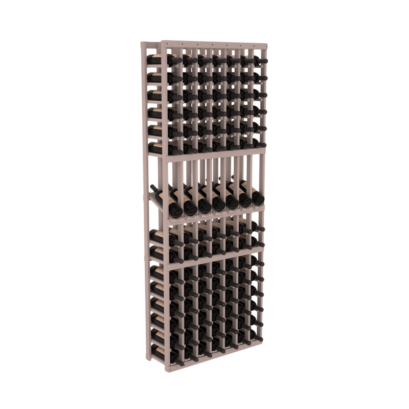InstaCellar - 7 Column Display Row Rack in Grand Mahogany Greywash stained without WineSafe™ Satin Sealant