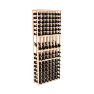 InstaCellar - 7 Column Display Row Rack in Ponderosa Pine Unstained without WineSafe™ Satin Sealant