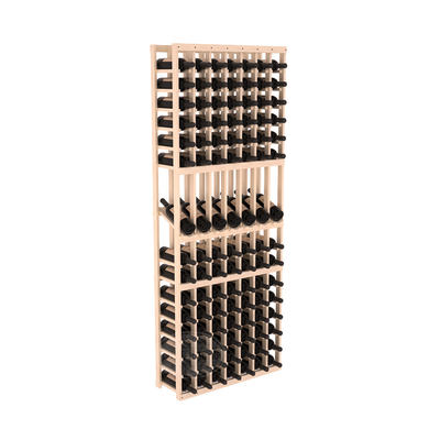 InstaCellar - 7 Column Display Row Rack in Ponderosa Pine Unstained with WineSafe™ Satin Sealant