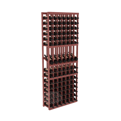 InstaCellar - 7 Column Display Row Rack in Ponderosa Pine Cherry stained with WineSafe™ Satin Sealant