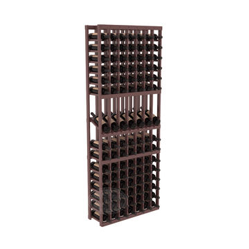 InstaCellar - 7 Column Display Row Rack in Ponderosa Pine Walnut stained with WineSafe™ Satin Sealant