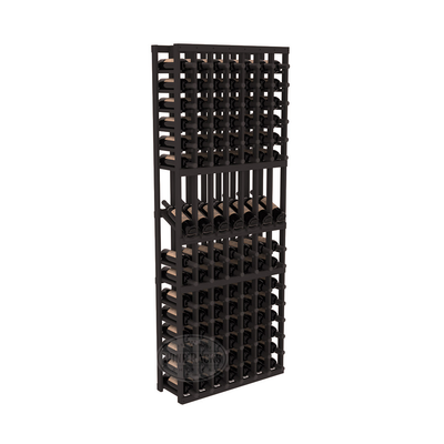 InstaCellar - 7 Column Display Row Rack in Ponderosa Pine Black stained without WineSafe™ Satin Sealant