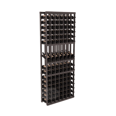 InstaCellar - 7 Column Display Row Rack in Ponderosa Pine Black stained with WineSafe™ Satin Sealant