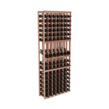InstaCellar - 7 Column Display Row Rack in Premium Redwood Unstained without WineSafe™ Satin Sealant