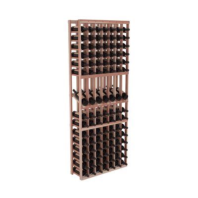 InstaCellar - 7 Column Display Row Rack in Premium Redwood Unstained with WineSafe™ Satin Sealant