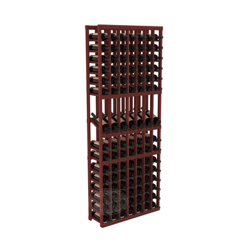 InstaCellar - 7 Column Display Row Rack in Premium Redwood Cherry stained without WineSafe™ Satin Sealant