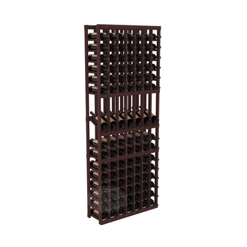 InstaCellar - 7 Column Display Row Rack in Premium Redwood Walnut stained without WineSafe™ Satin Sealant