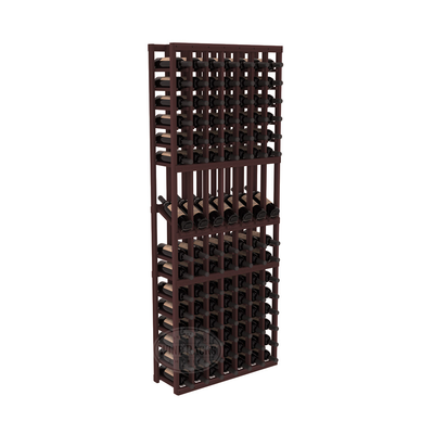 InstaCellar - 7 Column Display Row Rack in Premium Redwood Walnut stained without WineSafe™ Satin Sealant