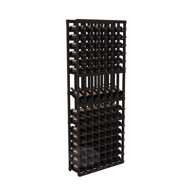 InstaCellar - 7 Column Display Row Rack in Premium Redwood Black stained without WineSafe™ Satin Sealant