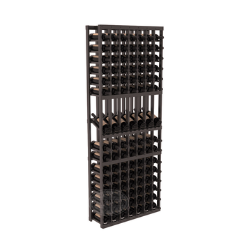 InstaCellar - 7 Column Display Row Rack in Premium Redwood Black stained with WineSafe™ Satin Sealant