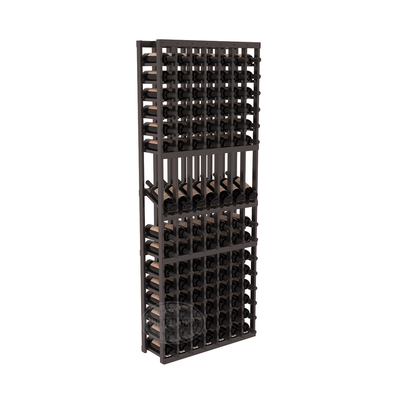 InstaCellar - 7 Column Display Row Rack in Premium Redwood Black stained with WineSafe™ Satin Sealant