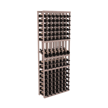 InstaCellar - 7 Column Display Row Rack in Premium Redwood Greywash stained without WineSafe™ Satin Sealant
