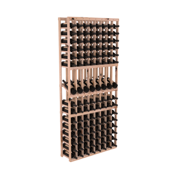 InstaCellar - 8 Column Display Row Rack in Knotty Alder Unstained without WineSafe™ Satin Sealant