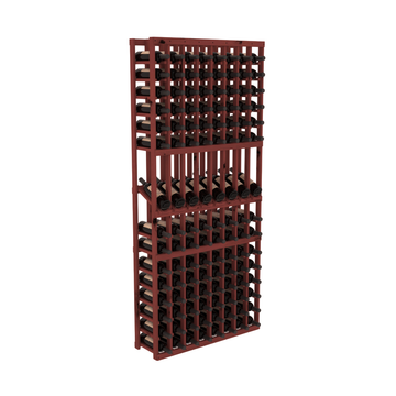 InstaCellar - 8 Column Display Row Rack in Knotty Alder Cherry stained without WineSafe™ Satin Sealant