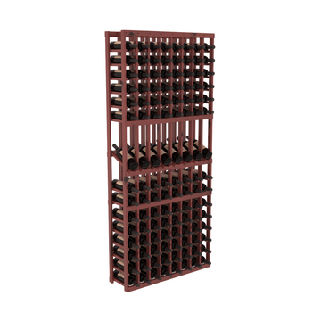 InstaCellar - 8 Column Display Row Rack in Knotty Alder Cherry stained with WineSafe™ Satin Sealant