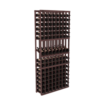 InstaCellar - 8 Column Display Row Rack in Knotty Alder Walnut stained with WineSafe™ Satin Sealant