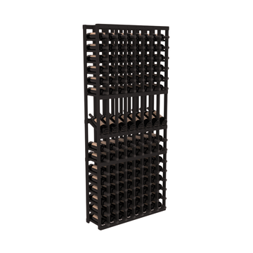 InstaCellar - 8 Column Display Row Rack in Grand Mahogany Black stained without WineSafe™ Satin Sealant