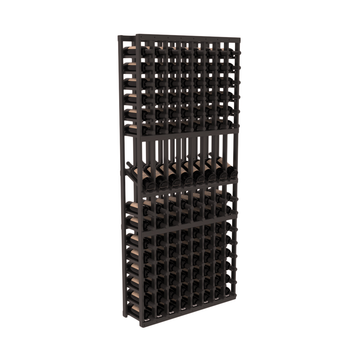 InstaCellar - 8 Column Display Row Rack in Grand Mahogany Black stained with WineSafe™ Satin Sealant