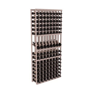 InstaCellar - 8 Column Display Row Rack in Grand Mahogany Greywash stained with WineSafe™ Satin Sealant