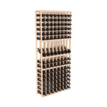 InstaCellar - 8 Column Display Row Rack in Ponderosa Pine Unstained without WineSafe™ Satin Sealant