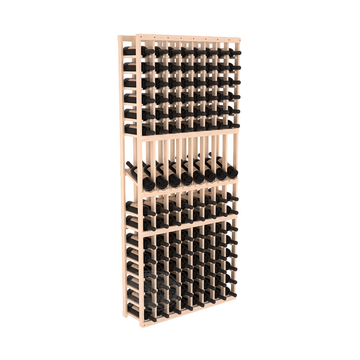 InstaCellar - 8 Column Display Row Rack in Ponderosa Pine Unstained with WineSafe™ Satin Sealant