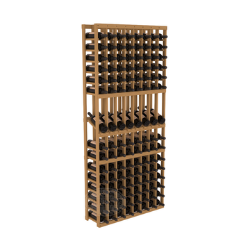 InstaCellar - 8 Column Display Row Rack in Ponderosa Pine Oak stained without WineSafe™ Satin Sealant