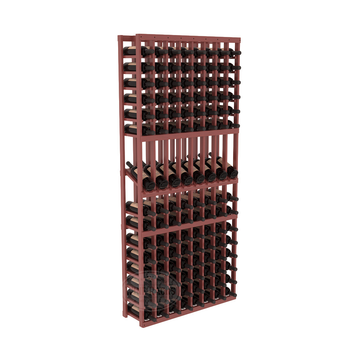 InstaCellar - 8 Column Display Row Rack in Ponderosa Pine Cherry stained with WineSafe™ Satin Sealant