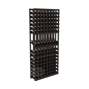 InstaCellar - 8 Column Display Row Rack in Ponderosa Pine Black stained without WineSafe™ Satin Sealant