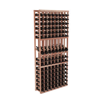 InstaCellar - 8 Column Display Row Rack in Premium Redwood Unstained without WineSafe™ Satin Sealant