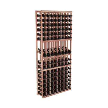 InstaCellar - 8 Column Display Row Rack in Premium Redwood Unstained with WineSafe™ Satin Sealant