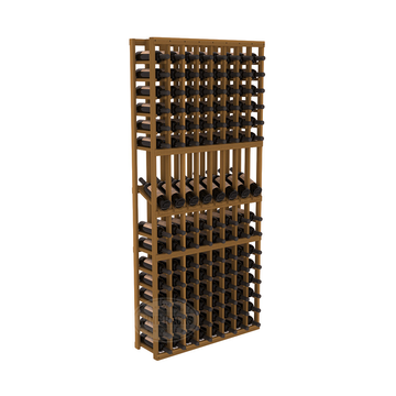 InstaCellar - 8 Column Display Row Rack in Premium Redwood Oak stained without WineSafe™ Satin Sealant