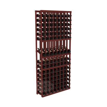 InstaCellar - 8 Column Display Row Rack in Premium Redwood Cherry stained without WineSafe™ Satin Sealant