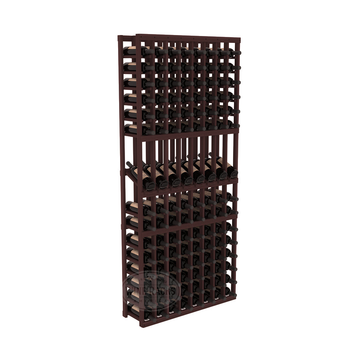 InstaCellar - 8 Column Display Row Rack in Premium Redwood Walnut stained without WineSafe™ Satin Sealant