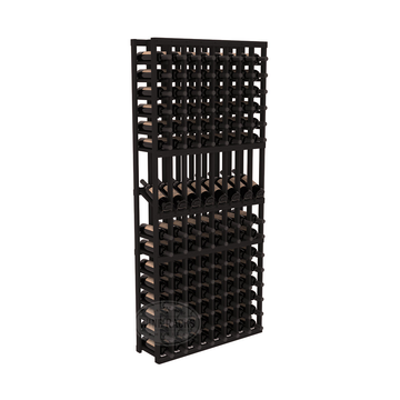 InstaCellar - 8 Column Display Row Rack in Premium Redwood Black stained without WineSafe™ Satin Sealant