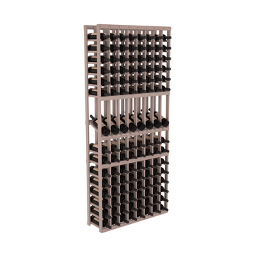 InstaCellar - 8 Column Display Row Rack in Premium Redwood Greywash stained without WineSafe™ Satin Sealant
