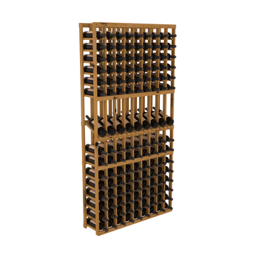 InstaCellar - 9 Column Display Row Rack in Knotty Alder Oak stained without WineSafe™ Satin Sealant