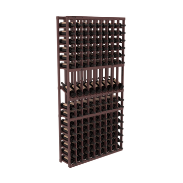 InstaCellar - 9 Column Display Row Rack in Knotty Alder Walnut stained with WineSafe™ Satin Sealant