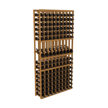 InstaCellar - 9 Column Display Row Rack in Grand Mahogany Oak stained without WineSafe™ Satin Sealant
