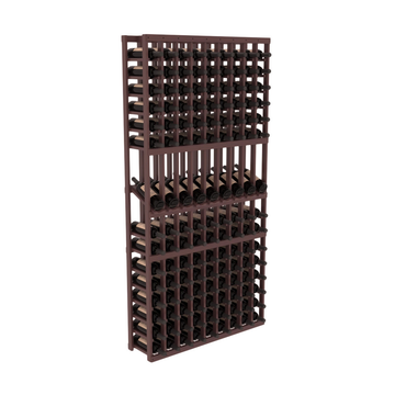InstaCellar - 9 Column Display Row Rack in Grand Mahogany Walnut stained with WineSafe™ Satin Sealant