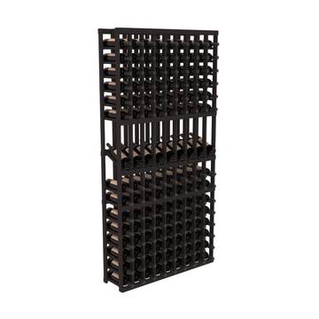 InstaCellar - 9 Column Display Row Rack in Grand Mahogany Black stained without WineSafe™ Satin Sealant