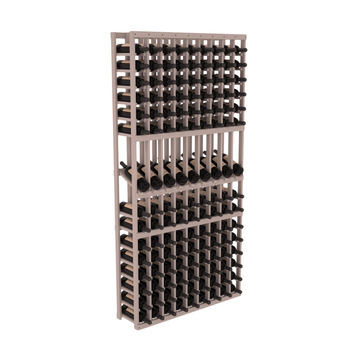 InstaCellar - 9 Column Display Row Rack in Grand Mahogany Greywash stained without WineSafe™ Satin Sealant