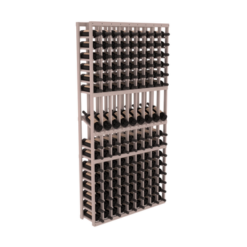 InstaCellar - 9 Column Display Row Rack in Grand Mahogany Greywash stained with WineSafe™ Satin Sealant