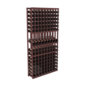 InstaCellar - 9 Column Display Row Rack in Ponderosa Pine Walnut stained without WineSafe™ Satin Sealant