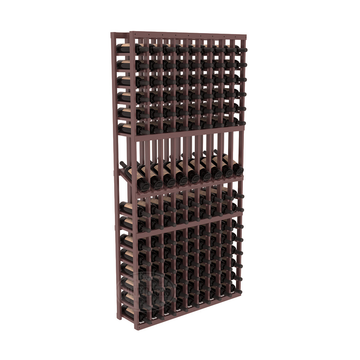 InstaCellar - 9 Column Display Row Rack in Ponderosa Pine Walnut stained with WineSafe™ Satin Sealant